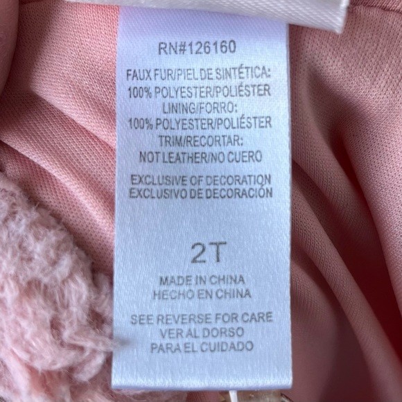 •Little Lass• Faux Fur Teddy Bear Hooded Vest -  Size 2T - Picture 6 of 8